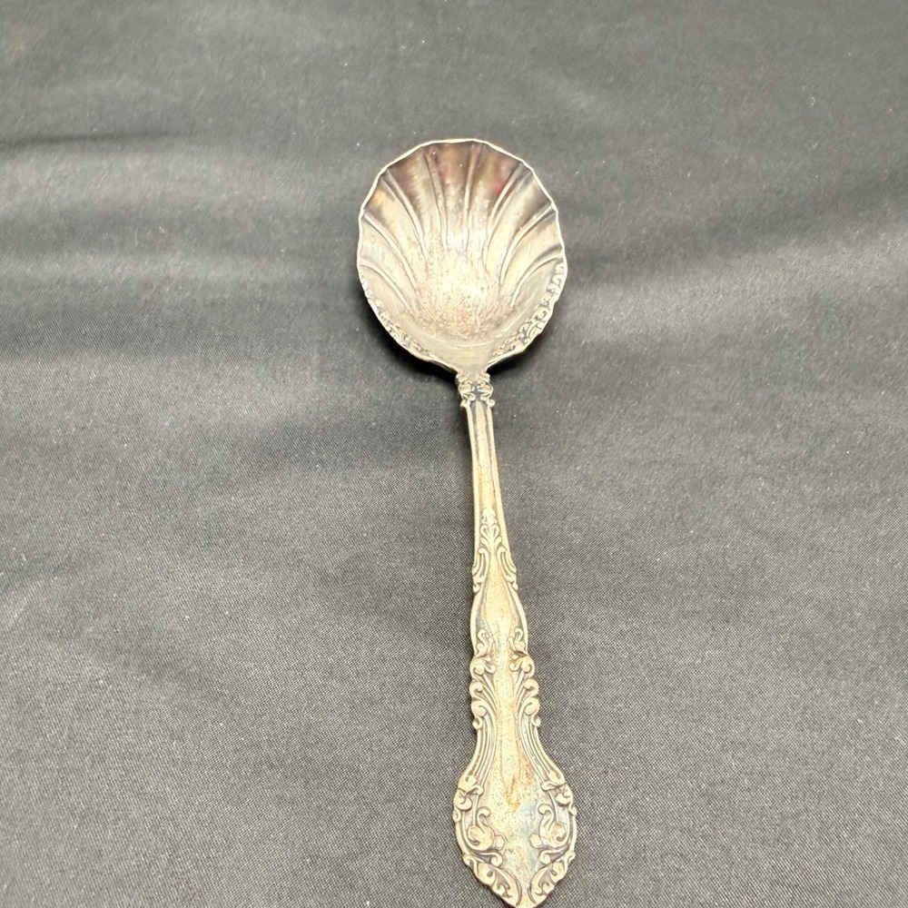 Vintage Rogers & Bro A1 Silverplate Bonbon Shell Spoon Daybreak Pattern